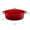Best Choice Products Oval 7.5 Quart Cast-Iron Dutch Oven, Heavy-Duty w/ Enamel, Side Handles